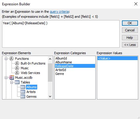 Image result for Access Builder Expression Tutorial