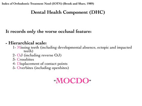 Index of Orthodontic Treatment Need (IOTN) | PDF