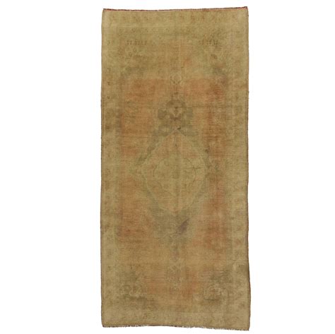 Vintage Turkish Oushak Runner with Traditional Style, Hallway Runner ...