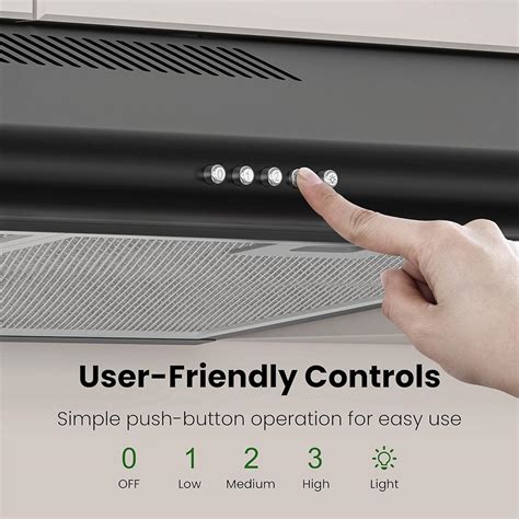 FIREGAS 30 Inch Black Under Cabinet Range Hood, India | Ubuy