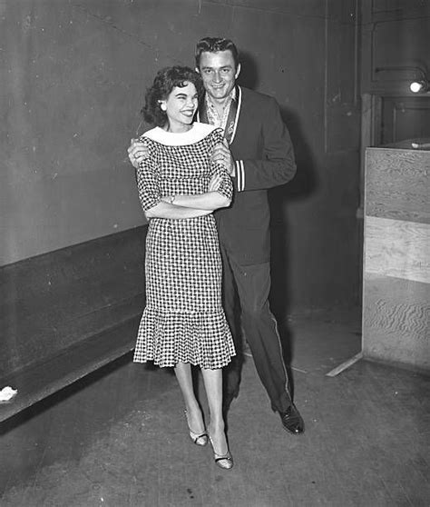 Johnny Cash and his wife Vivian Liberto Cash backstage at the Grand Ole ...