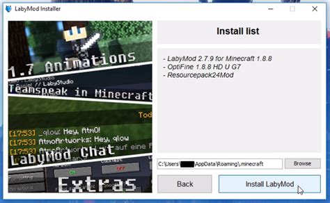 Image result for LabyMod Installation