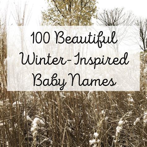 100 Beautiful Winter-Inspired Baby Names