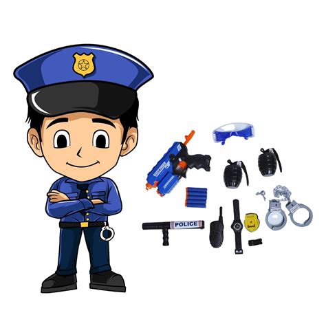Buy Toyboy Police Role Play Toy Suitcase Set with 22 Piece Special ...