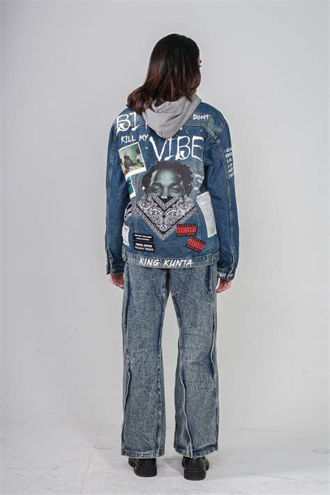 'BITCH DON'T KILL MY VIBE' - DENIM BLUE VALKYRE JACKET – Valkyre