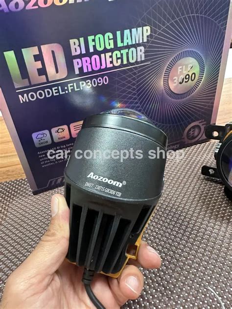 aozoom flp 3090 bi-led 3'' blue lens fog projector 50w 5000k – Car ...
