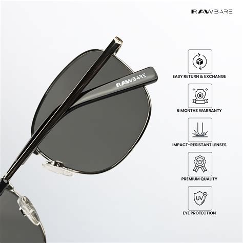 Metal Glint - Silver Black Square Sunglasses - RB2436 - Rawbare — Rawbare