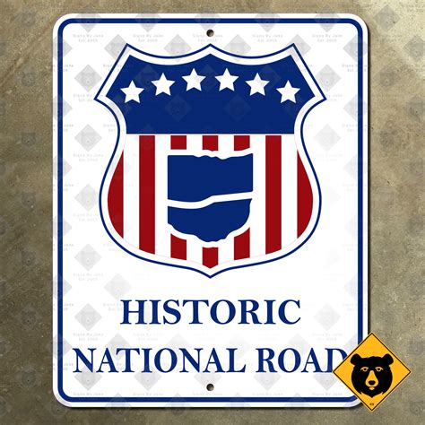 Ohio Historic National Road route marker sign - Signs by Jake