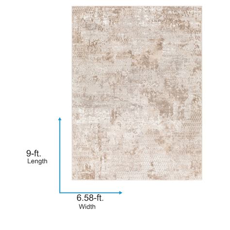 Style Selections Glacial Ice 6 X 9 (ft) Beige Indoor Abstract Area Rug ...