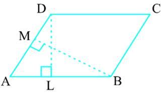 DL and BM are the heights on sides AB and AD respectively of ...