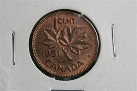 1951 Canada 1 Cent- George VI- Uncirculated RED - For Sale, Buy Now ...