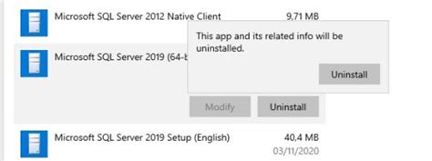 Image result for Remove SQL Server 2019