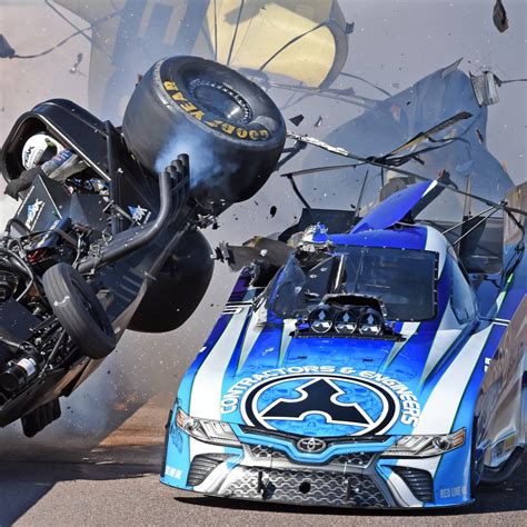 Nhra Funny Car Wrecks NHRA's John Force At Las Vegas After Crash In