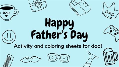 Happy Father's Day Activity and Coloring sheets for Dad - Minnesota Parent