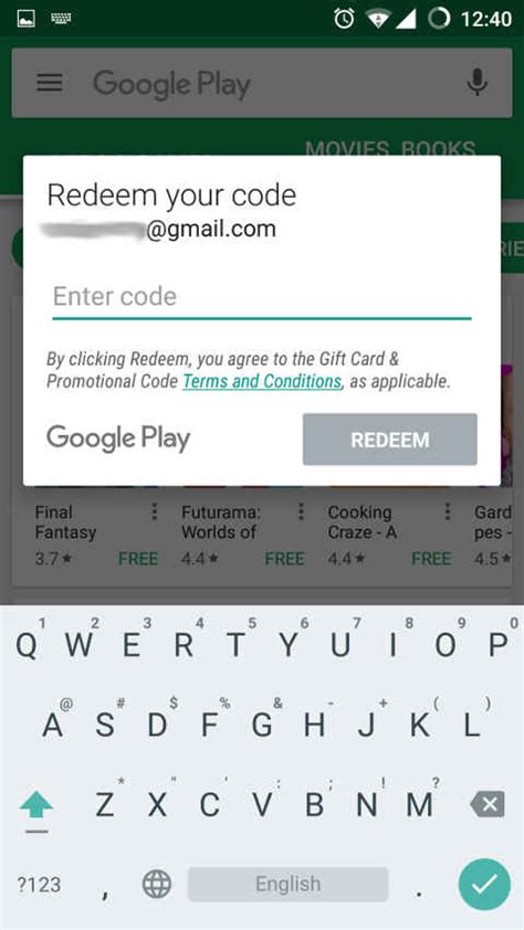 Google Play Promo Code 的图像结果