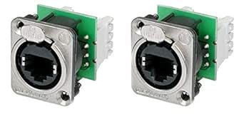 2 Neutrik NE8FDV-Y110 EtherCon Cat 5 RJ45 Vertical IDC110 Punch Down ...