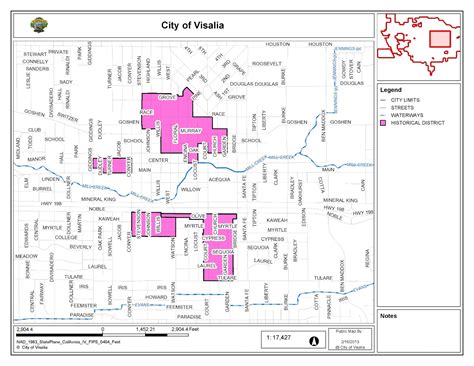 Visalia Heritage: Map of Visalia's Historic Districts