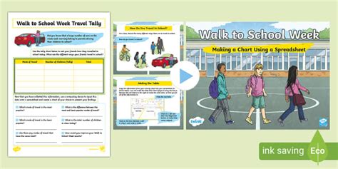 Walk to School Week Data Digital Activity - Computing