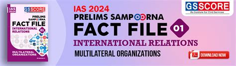 UPSC Prelims Sampoorna Fact File: International Relations-1 ...