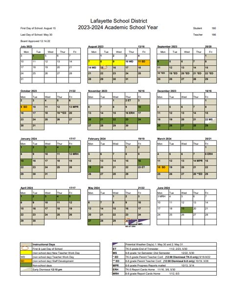 Lafayette School Corporation School Year 2025 2026