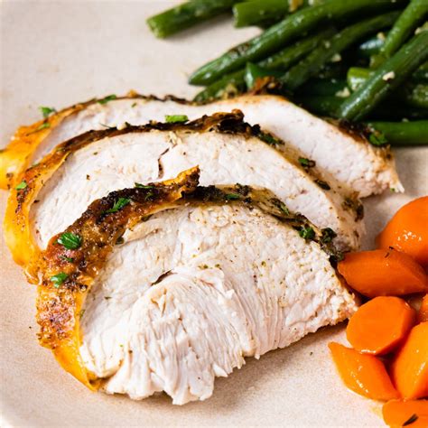 Sheet Pan Roasted Turkey Breast with Stuffing - Dishes With Dad