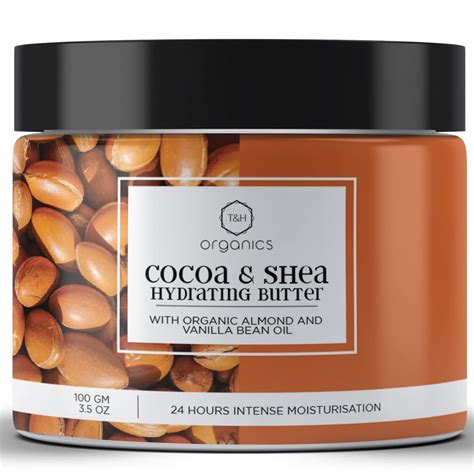 T&H Organics Cocoa and Shea Hydrating Butter with Organic Almond and ...