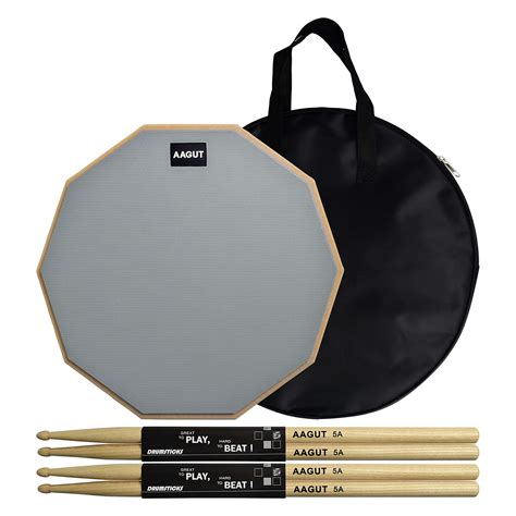 Amazon.com: AAGUT Practice Pad with Drum Sticks Set, 12 Inch Marching ...