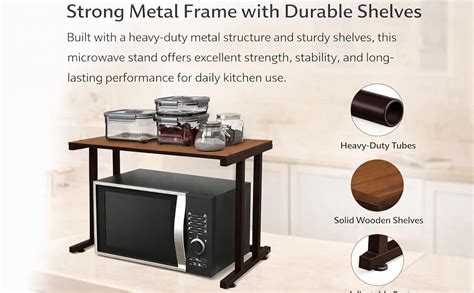 SUMRA G Heavy Duty Z Shape Microwave Oven Stand with Storage Shelf ...