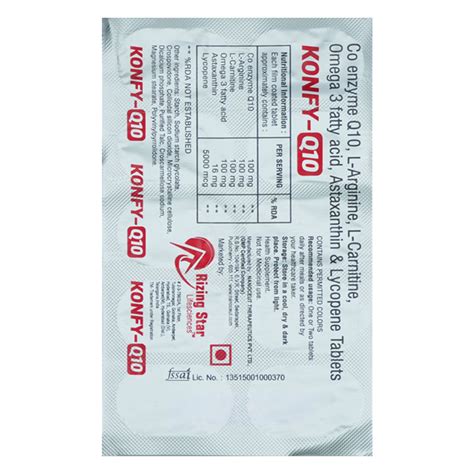 Konfy-Q10 Tablet | Uses, Side Effects, Price | Apollo Pharmacy