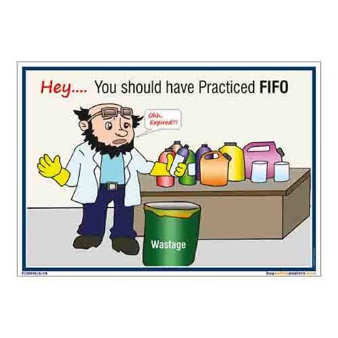 buysafetyposters.com - Practice FIFO Poster In English Vinyl Sun Board ...