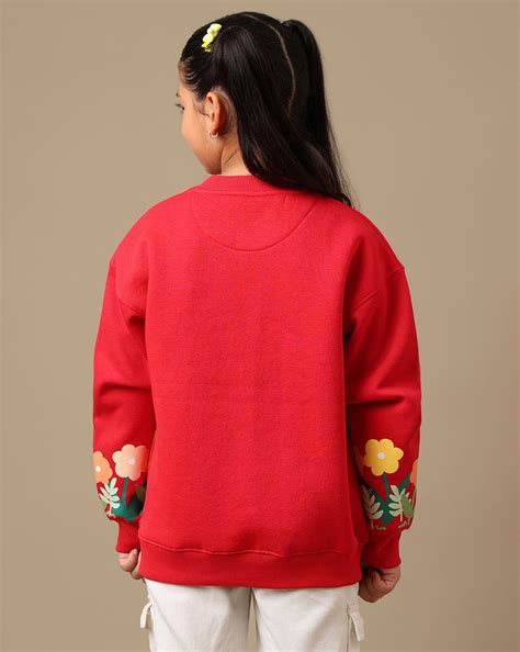 Mickey & Friends Printed Oversized Sweatshirt For Girls – Kidsville
