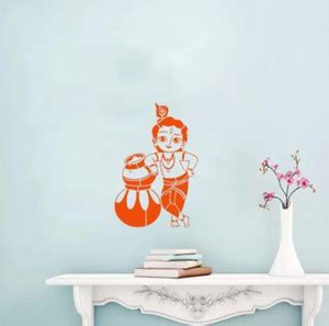 Aaradhya Collection Reusable DIY Designer Lord Krishna Wall Stencil ...