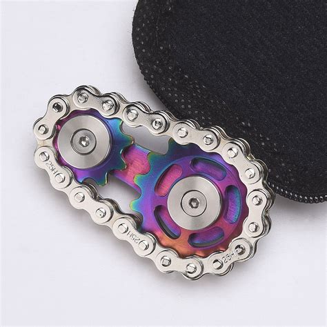 Bike Chain Gear Fidget Spinner Gyro Stainless Steel Sprocket Decompress Toys | eBay