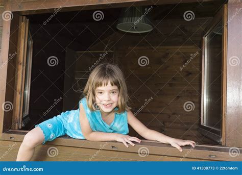 Child Jumping Out the Window Stock Image - Image of color, handed: 41308773