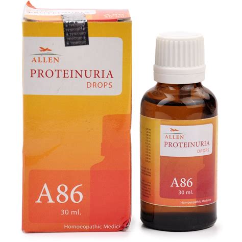 BUY Allen A86 Proteinuria Drops 30ml DISCOUNT 55% OFF CoD | Homeonherbs