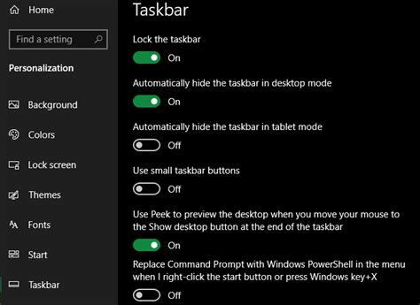 Image result for Taskbar Settings and Customization