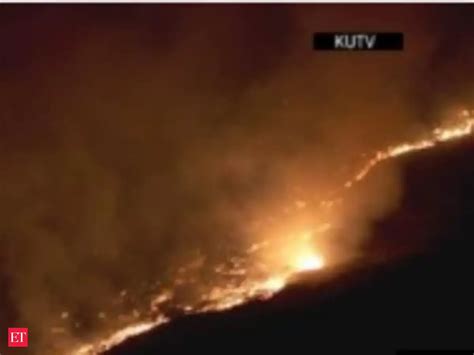 Utah wildfire forces evacuation of 25 homes - The Economic Times Video ...