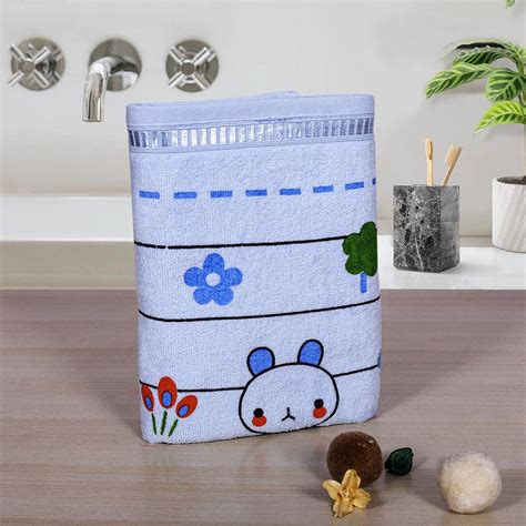 Rangoli 100% Cotton Baby Bath Towel (50x90 cm) | Extra Soft, Skin Frie