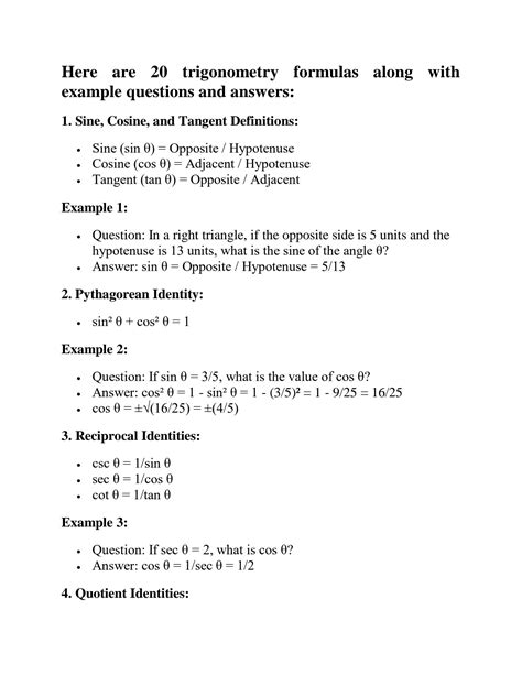 Trigonometry Examples with Answers 的图像结果