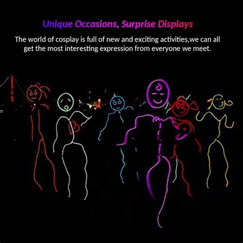 Buy EL Wire Neon RGB Color Lights LED Stick Figure Kit Innovation ...