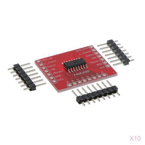 10 Pieces 74HC595 8-Bit Shift Register DIP-16 IC Breakout PCB Board ...