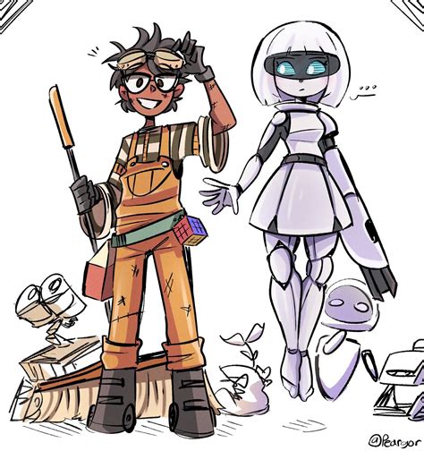 Pin by Stick Point (All) on Illustration (Artistic) | Cartoon characters as humans, Wall-e and ...