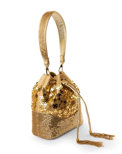 Buy Handcrafted Gold Move Potli Online - Fizzy Goblet