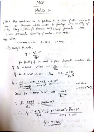 2017 Jan. ME203 - Mechanics of Fluids - ktu qbank - C B3C076 Total ...
