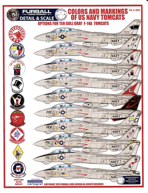 Buy FURDS4816 1:48 Furball Aero Design Gull Gray F-14A Tomcats 'Colors ...