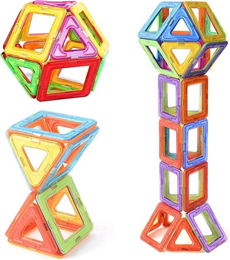 ToyDen 12 Pcs Strong Magnetic Blocks for Kids Magnetic Tiles Building ...
