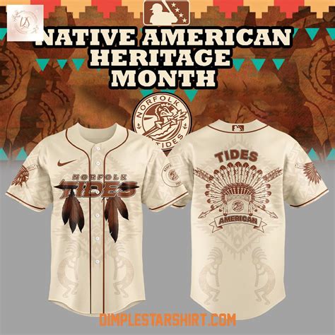 Norfolk Tides x Native American 2025 Baseball Jersey - Dimplestartshirt