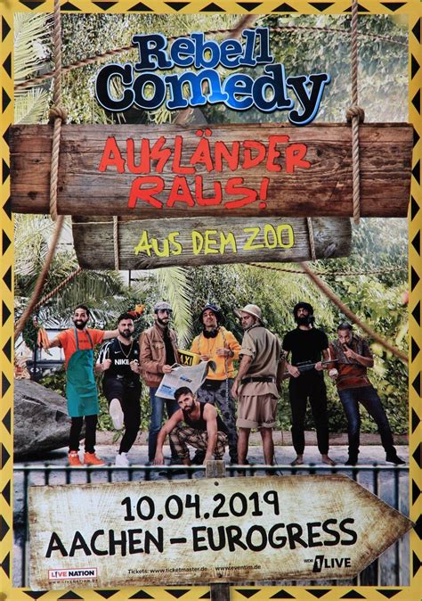 Rebell Comedy - Ausländer Raus , Aachen 2019 - Konzertplakat, US$ 26.81