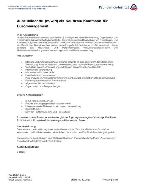 Ausfüllbar Online Auszubildende (m/w/d) als Kauffrau/ Kaufmann fr ...