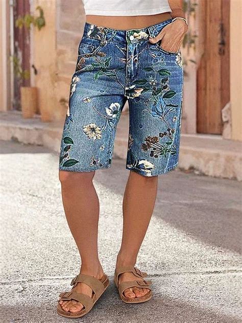 Women's Bermuda shorts Jeans Shorts Summer Shorts Vacation Fashion ...